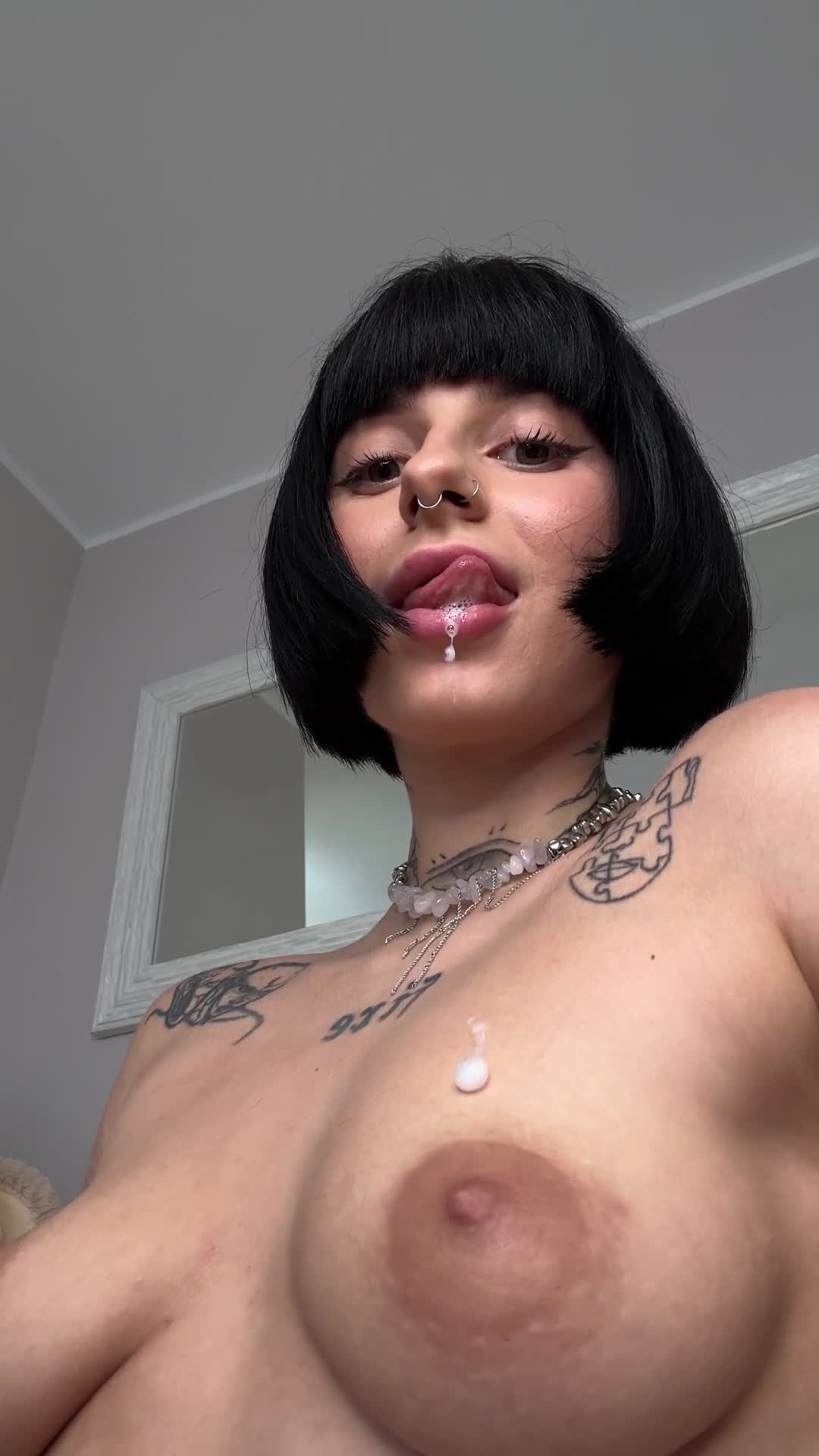 Wanna catch my drool or are you going to lick me?