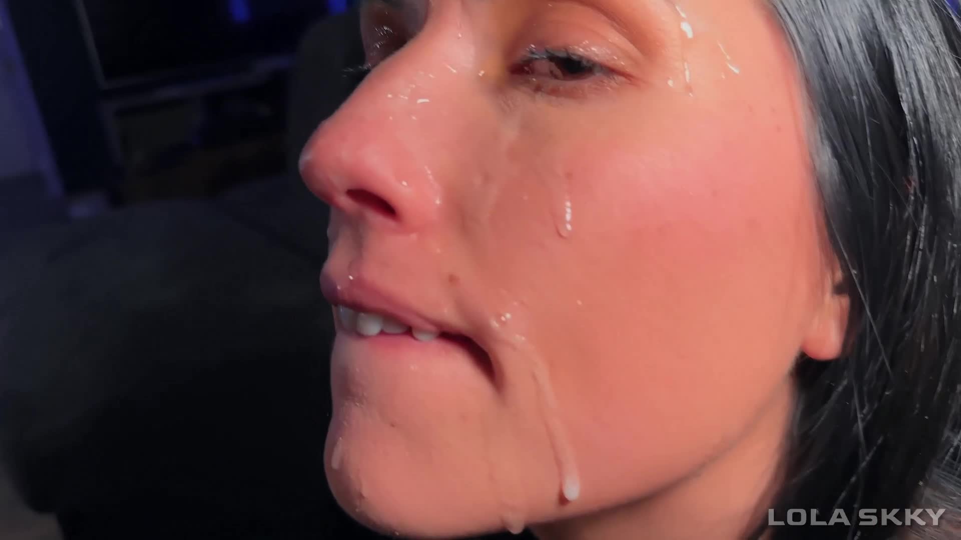 Covered with spit
