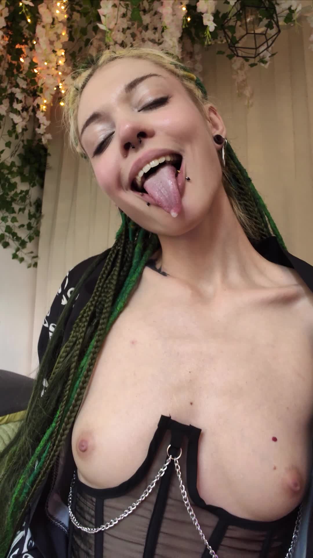 You'll be a good boy and swallow all my spit,won't you?