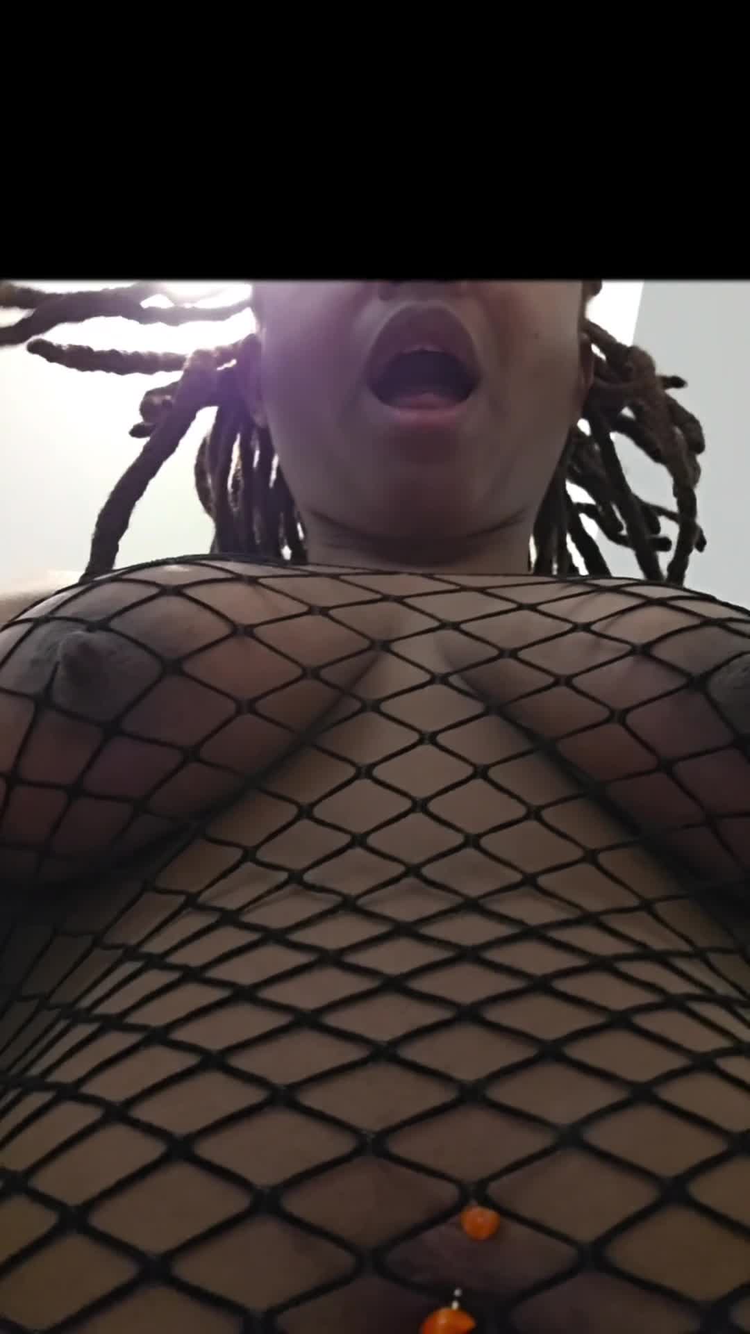 Mommy spits in your face wearing fishnets
